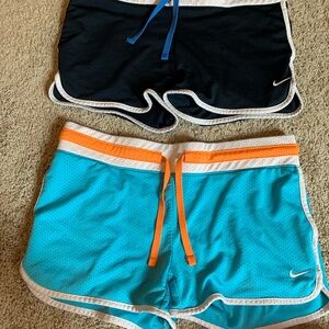 Nike Athletic Shorts Duo - White and Dark Blue